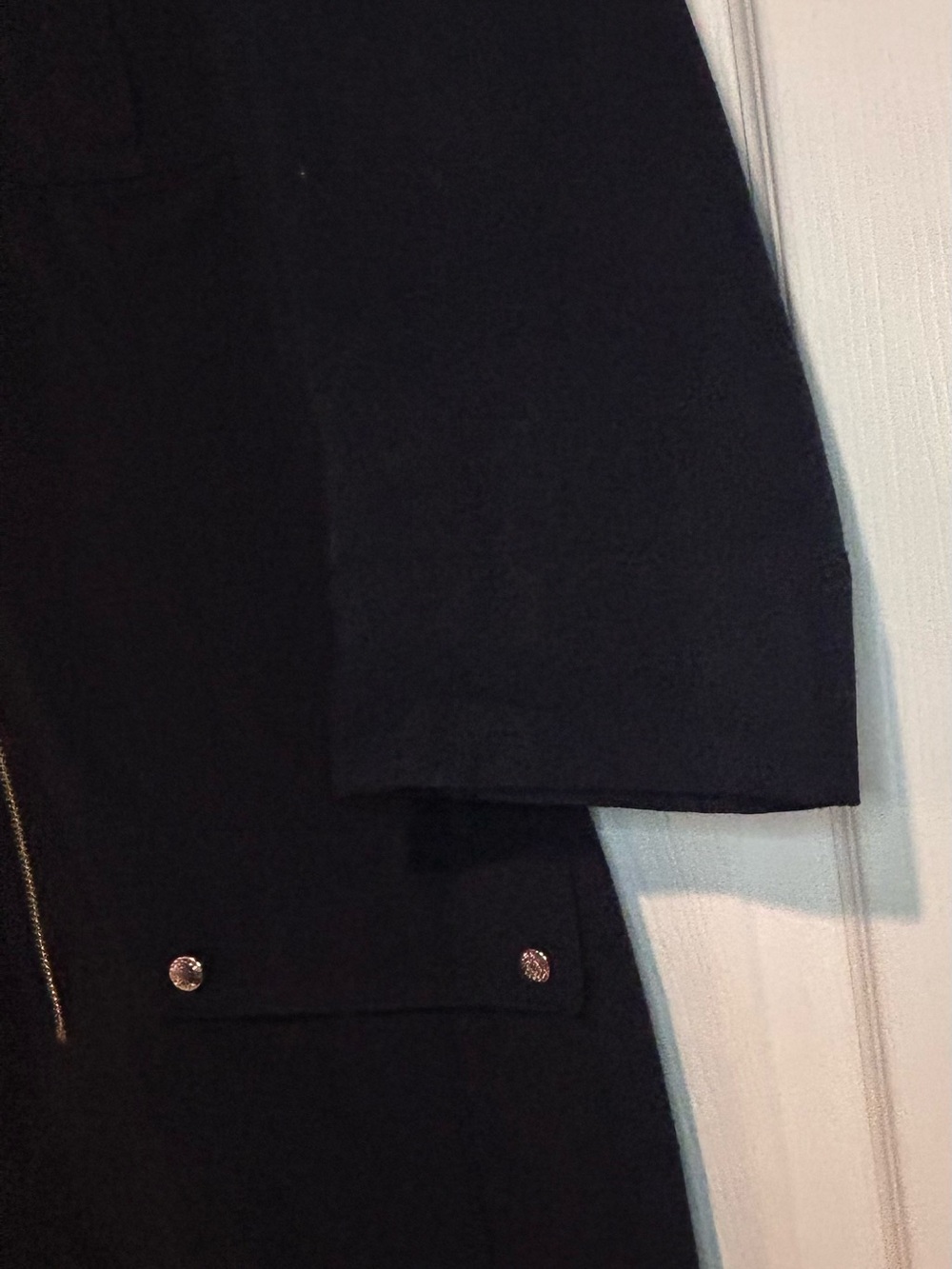 Michael Kors Black Zip-Front Trench Coat Dress - Picture 5 of 8